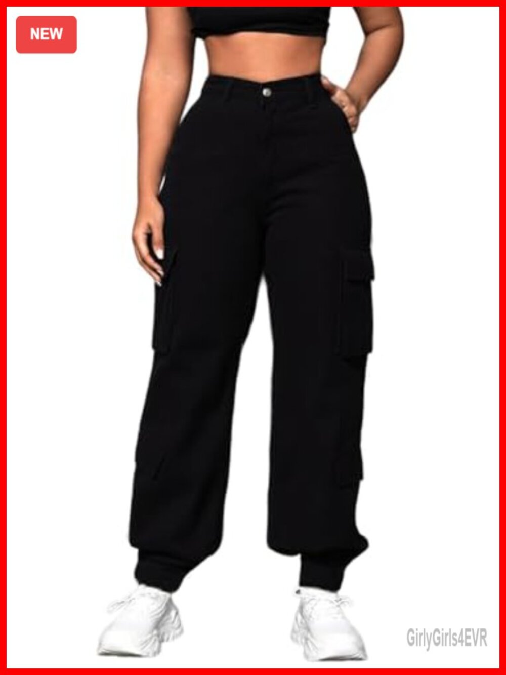 Women's Camo Cargo Jogger Pants Tapered with Pockets